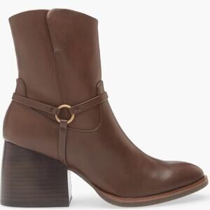 Korks Selena Block Heel Harness Boot Brown Size 8.5